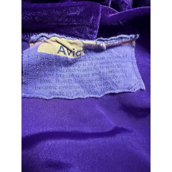 Aviator Nation Purple Velvet Zip Up Jacket Iconic Chic Glam Girlie SZ 10 - Picture 3 of 8